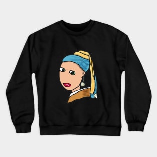 Girl With A Pearl Earring Crewneck Sweatshirt